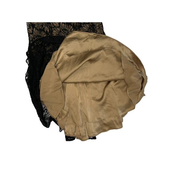 Vera Wang Collection Dress 2 XS Black Gold Lace Gown Formal Prom Whimsigoth Y2K - Picture 12 of 12